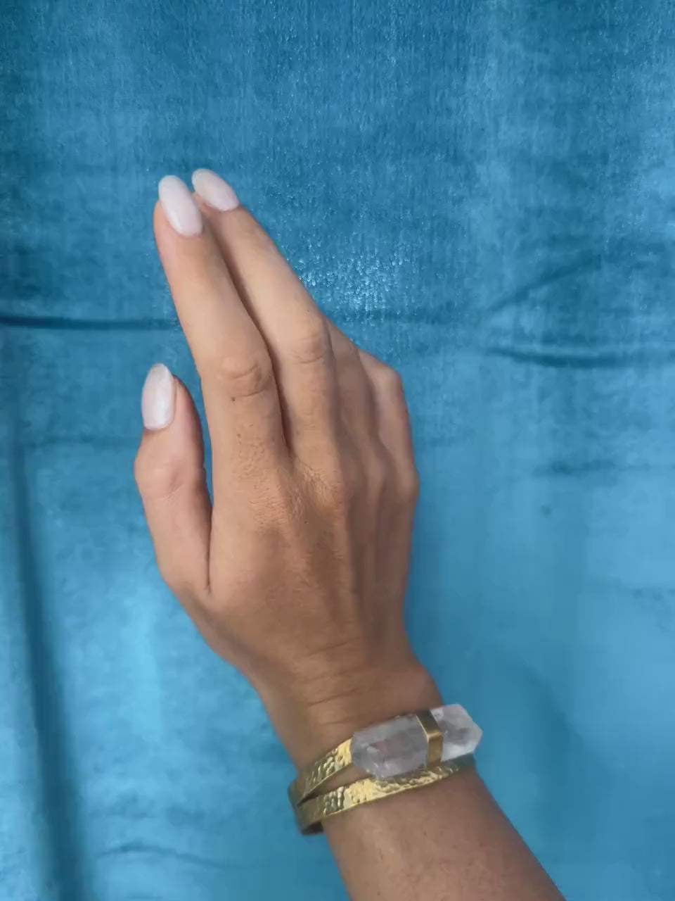 Athena Quartz & Brass Cuff
